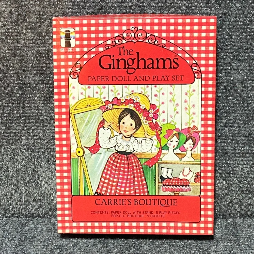 The Ginghams Paper Doll Play Set Carrie's Boutique Rainbow Works Vintage‎ 1970s